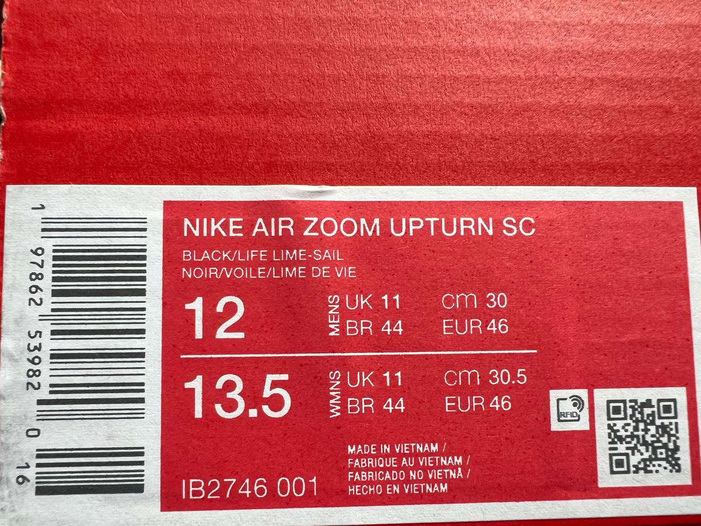 NIke Air Zoom Upturn SC Men's 12/WMN 13.5