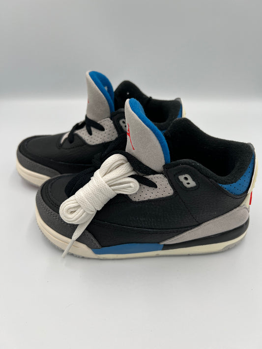 Jordan 3 Retro OG toddler 10c black red grey