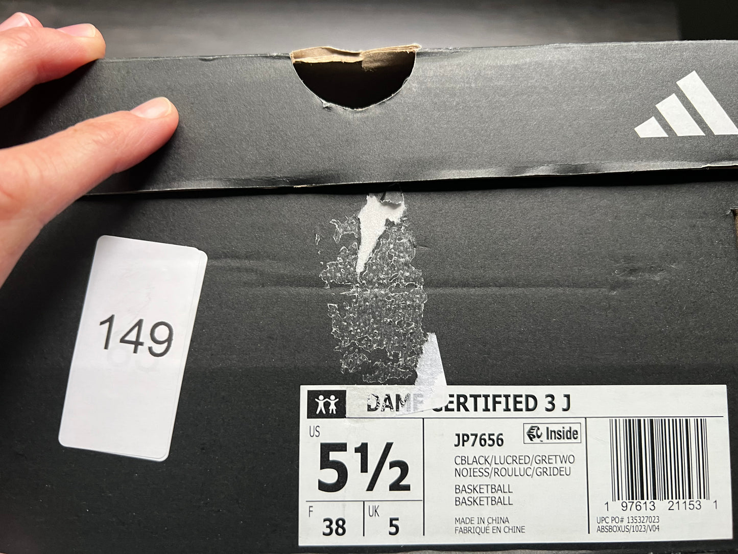 Adidas Dame certified 3J size 5.5