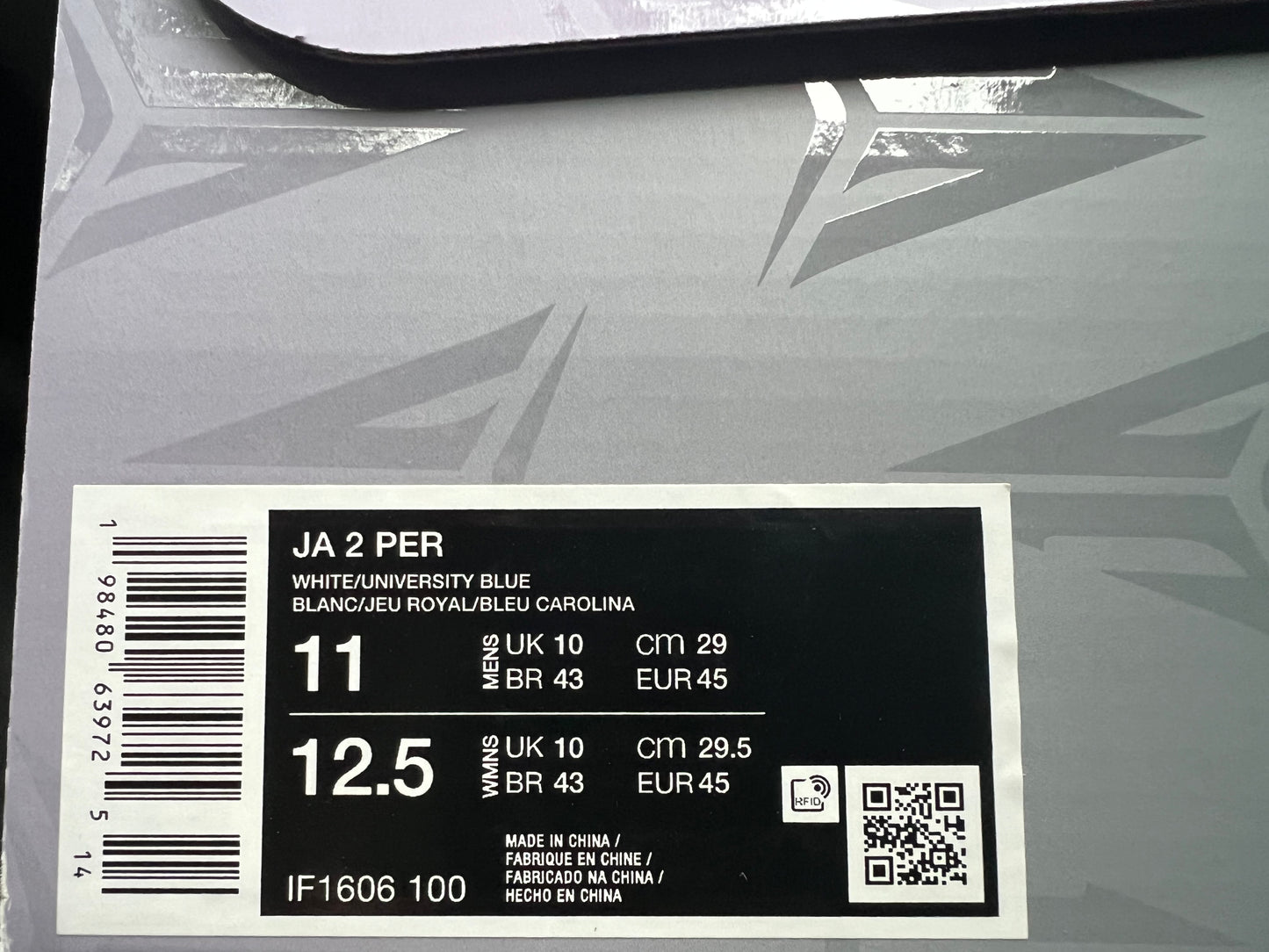 Nike JA 2 Per 11 mens/12.5 WMNs